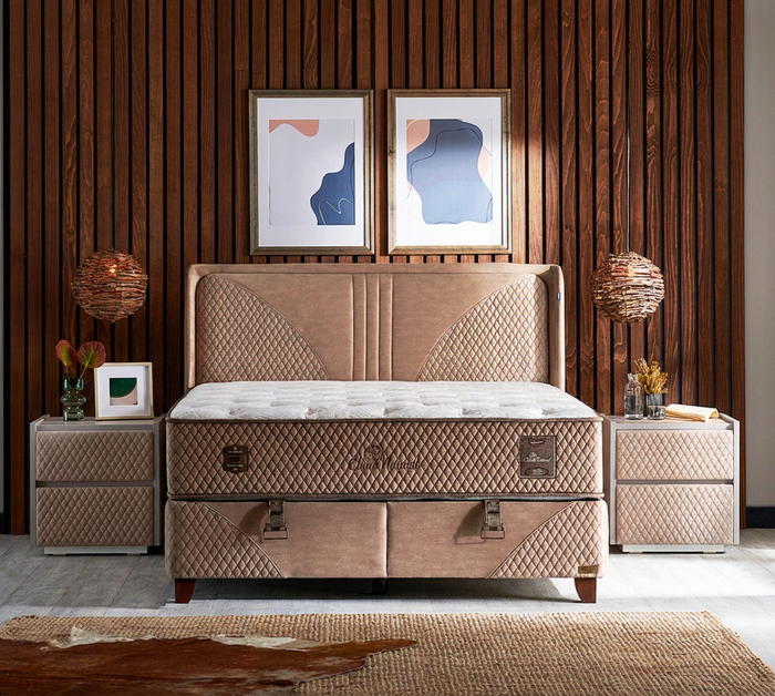 Bambi Clima Naturel Boxspringbett Schlafzimmer Set
