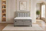 BSS WOOL TOUCH Boxspringbett Set | Matratze H2/H3 | Box und Kopfteil