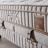 Bambi Kapok Naturel Boxspringbett Funktionsbett mit Bettkasten Boxspringbett 180x200 - 90x200