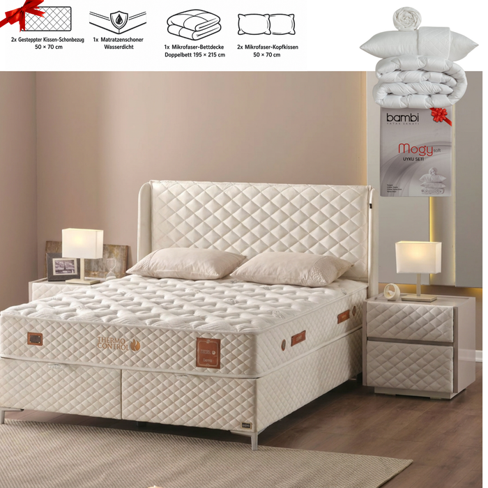 Bambi Thermo Control Boxspringbett mit Matratze & Bettkästen