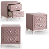 Bambi Pinky Boxspringbett mit Matratze & Bettkästen