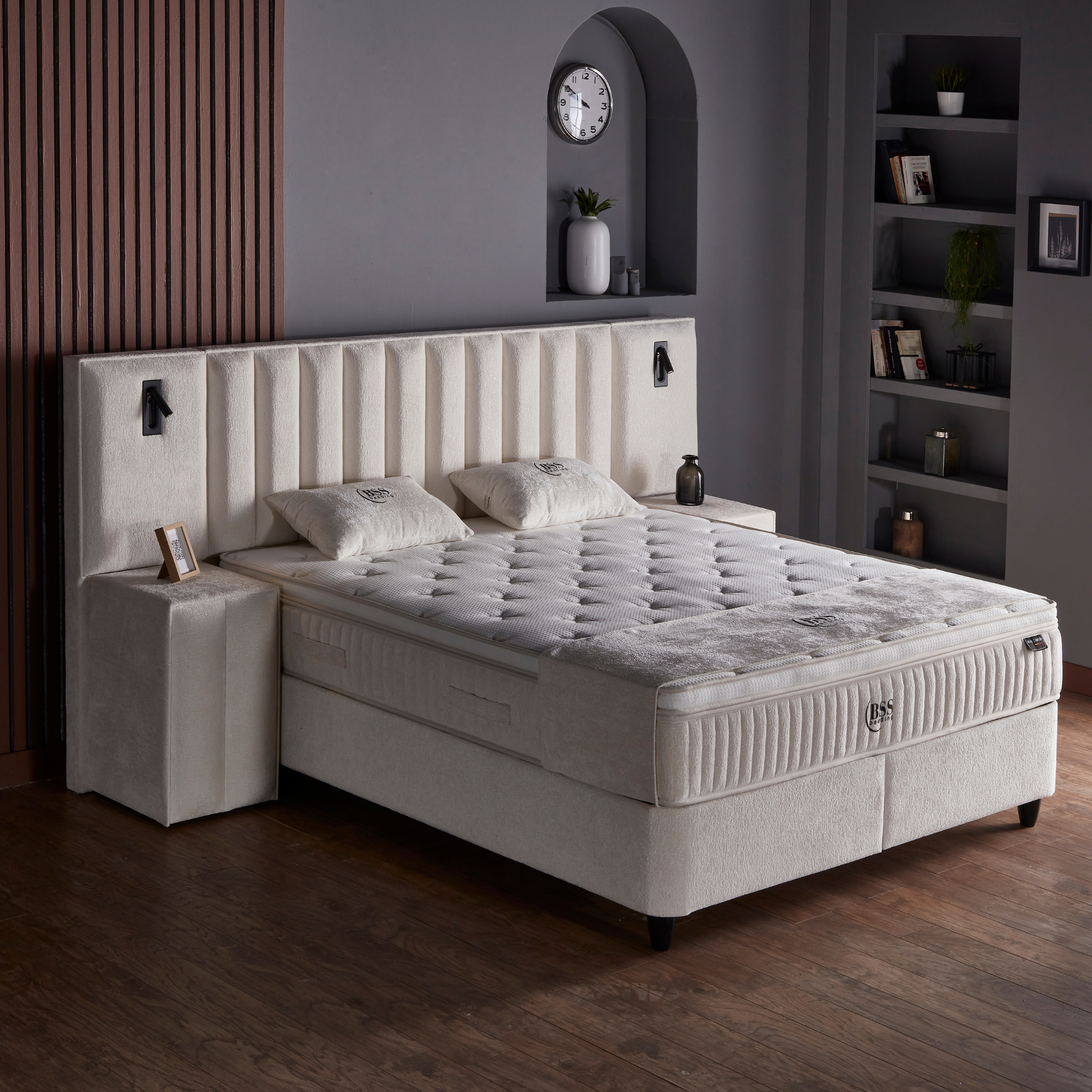 Boxspringbett mit Matratze Polsterbett Stauraumbett Betkasten inkl. Lieferung Beleza