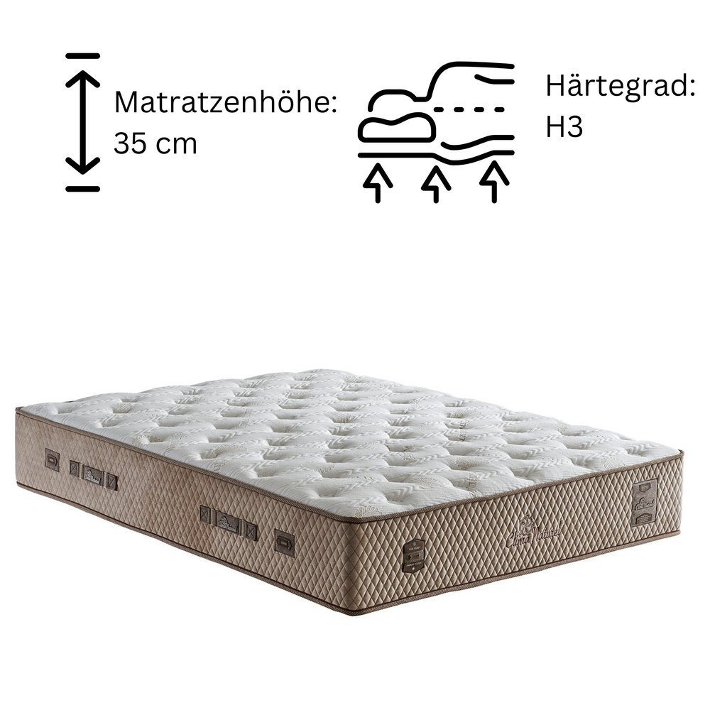 Clima Naturel 8 Schichten Höhe 35 cm Matratze 180x200 - 140x200