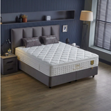 BIRDYBETT Boxspringbett Set mit 32 cm Höhe Matratze (2 Bettkästen + Matratze mit Topper + Kopfteil)