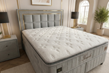 BSS WOOL TOUCH Boxspringbett Set | Matratze H2/H3 | Box und Kopfteil