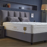 BIRDYBETT Boxspringbett Set mit 32 cm Höhe Matratze (2 Bettkästen + Matratze mit Topper + Kopfteil)