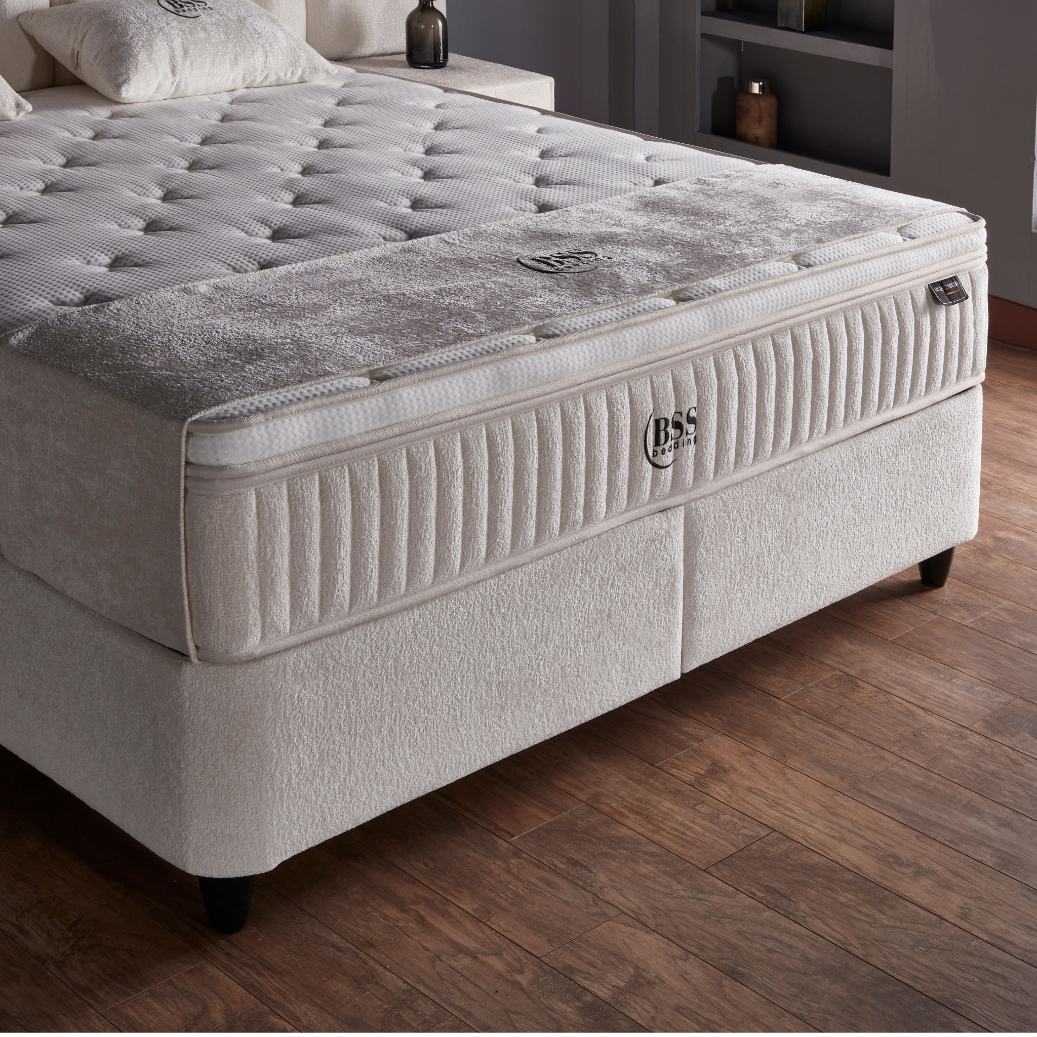 Boxspringbett mit Matratze Polsterbett Stauraumbett Betkasten inkl. Lieferung Beleza