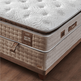Bambi Cotton Master Boxspringbett Schlafzimmer Set mit 9 Schichten mit Topper Höhe 32 cm Matratze