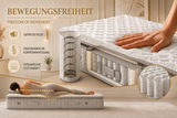 BSS WOOL TOUCH Boxspringbett Set | Matratze H2/H3 | Box und Kopfteil