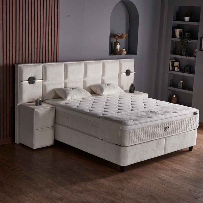 Boxspringbett mit Matratze Polsterbett Stauraumbett Betkasten inkl. Lieferung Amore