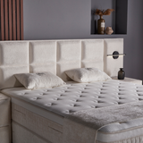 Boxspringbett mit Matratze Polsterbett Stauraumbett Betkasten inkl. Lieferung Amore