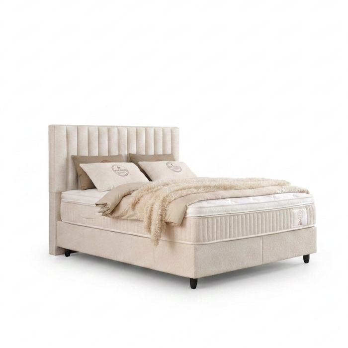 Boxspringbett mit Matratze Polsterbett Stauraumbett Betkasten inkl. Lieferung Beleza