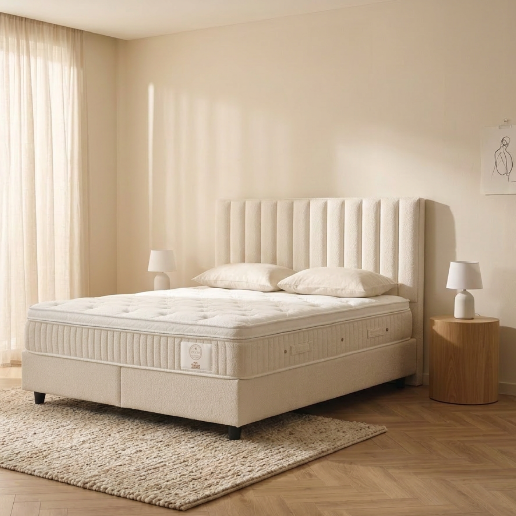 Boxspringbett mit Matratze Polsterbett Stauraumbett Betkasten inkl. Lieferung Beleza