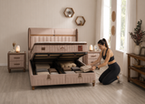 Bambi Biosalt Boxspringbett mit Stauraum | Salt Therapy Set 90-180x200