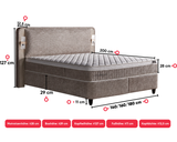 Fancy Boxspringbett mit Matratze LED