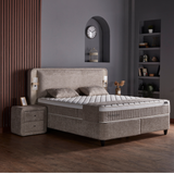 Fancy Boxspringbett mit Matratze LED