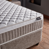 Fancy Boxspringbett mit Matratze LED