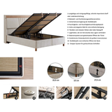 Bambi Cappadocia Natura Boxspringbett Set Stoff- und Polsterdetail