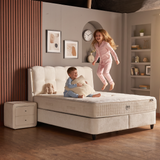 Neutralbett Boxspringbett mit Matratze LED