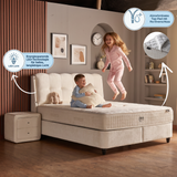 Neutralbett Boxspringbett mit Matratze LED