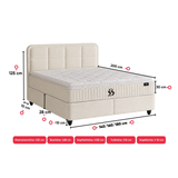 BSS SIABEDD Boxspringbett Set | Matratze H3 | Box und Kopfteil