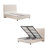 Boxspringbett mit Matratze Polsterbett Stauraumbett Betkasten inkl. Lieferung Beleza