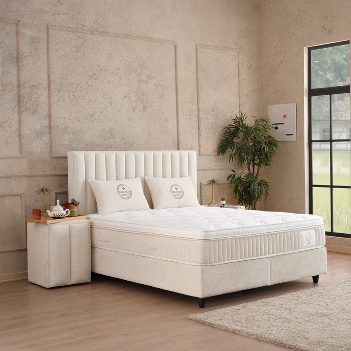 Boxspringbett mit Matratze Polsterbett Stauraumbett Betkasten inkl. Lieferung Beleza