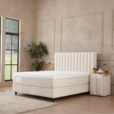 Boxspringbett mit Matratze Polsterbett Stauraumbett Betkasten inkl. Lieferung Beleza