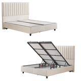 Boxspringbett mit Matratze Polsterbett Stauraumbett Betkasten inkl. Lieferung Beleza