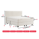 Boxspringbett mit Matratze Polsterbett Stauraumbett Betkasten inkl. Lieferung Beleza