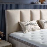BIRDYBETT Boxspringbett Set mit 32 cm Höhe Matratze (2 Bettkästen + Matratze mit Topper + Kopfteil)
