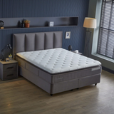 BIRDYBETT Boxspringbett Set mit 32 cm Höhe Matratze (2 Bettkästen + Matratze mit Topper + Kopfteil)