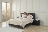 BSS WOOL TOUCH Boxspringbett Set | Matratze H2/H3 | Box und Kopfteil