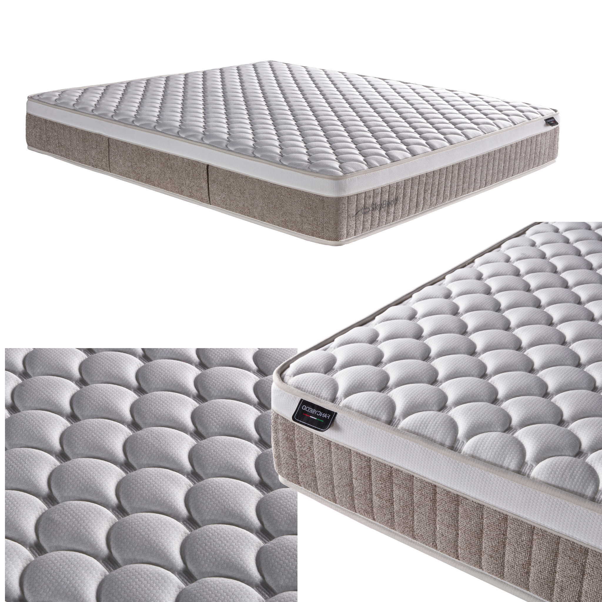 Fancy Boxspringbett mit Matratze LED