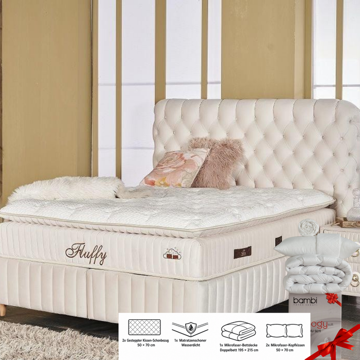 BSS FLUFFY Boxspringbett mit Matratze