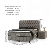 BSS FLUFFY Boxspringbett mit Matratze