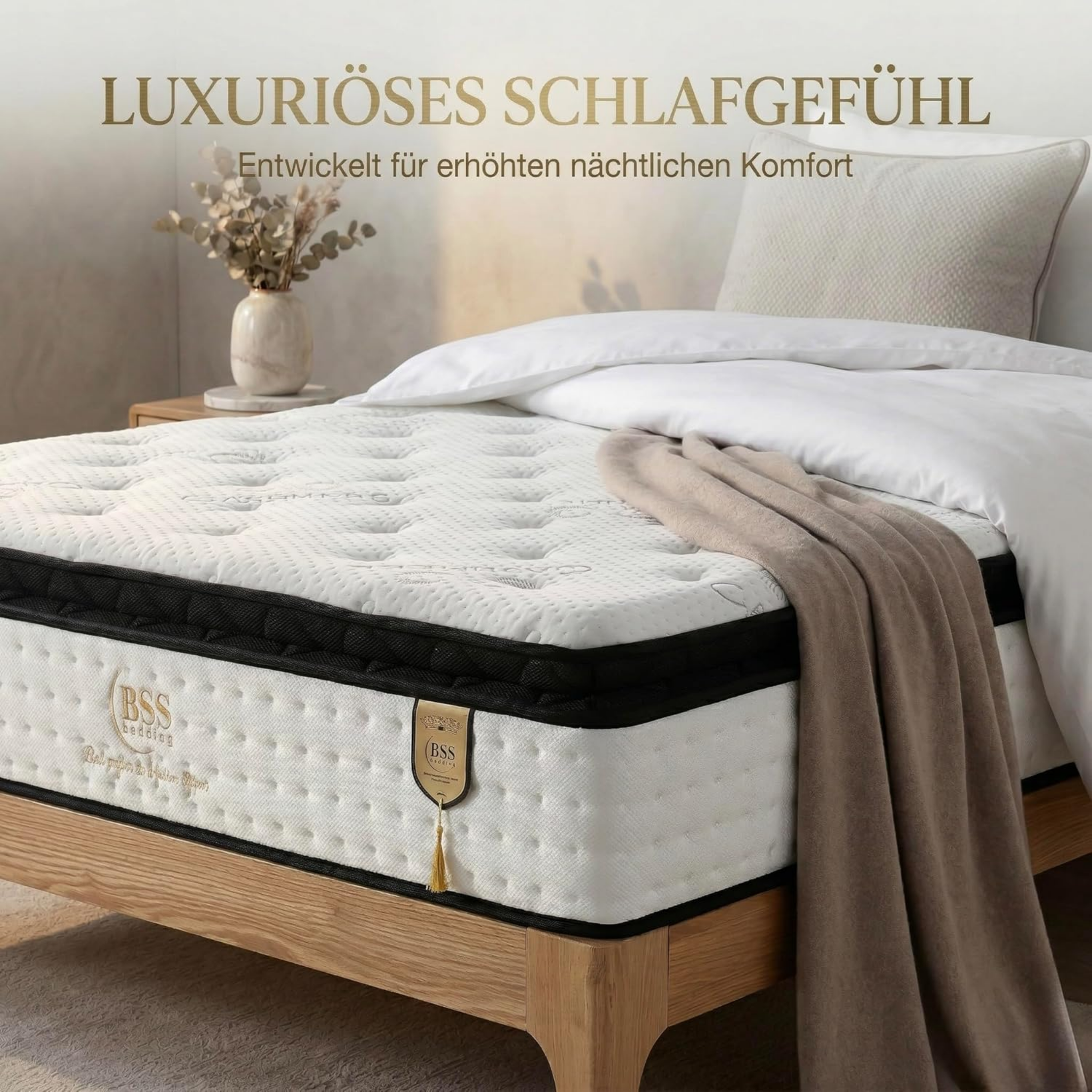 Taschenfederkernmatratze Premium Paris 11 Schichten Matratze mit Integriertem Topper