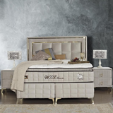 BSS WOOL TOUCH Boxspringbett Set | Matratze H2/H3 | Box und Kopfteil