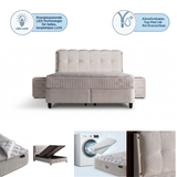 Neutralbett Boxspringbett mit Matratze LED